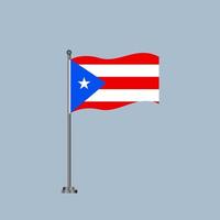 ilustración de plantilla de bandera de puerto rico vector