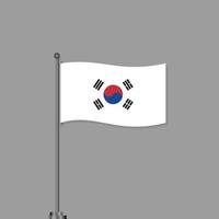 ilustración de la plantilla de la bandera de corea del sur vector
