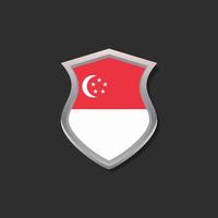 Illustration of Singapore flag Template vector