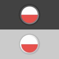 ilustración de plantilla de bandera de polonia vector