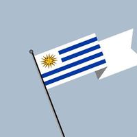 ilustración de la plantilla de la bandera de uruguay vector