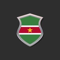 Illustration of Suriname flag Template vector