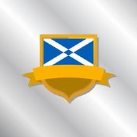 ilustración de plantilla de bandera de escocia vector