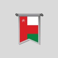 Illustration of Oman flag Template vector