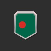 Illustration of Bangladesh flag Template vector