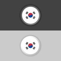 ilustración de la plantilla de la bandera de corea del sur vector