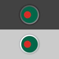 Illustration of Bangladesh flag Template vector