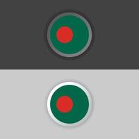 ilustración de la plantilla de la bandera de bangladesh vector