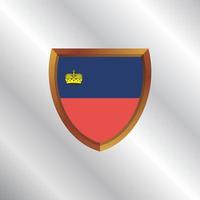 ilustración de la plantilla de la bandera de liechtenstein vector