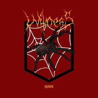 emblema araña streetwear diseño gráfico vector