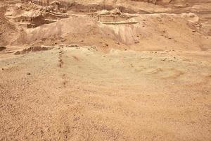 Industrial sand quarry. Sand pit. Sand special for construction. Construction industry. photo