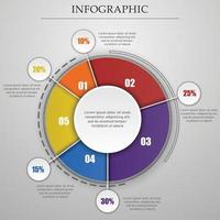 Business pie chart infographic for your documents, reports, presentations vector