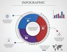 infografía de gráfico circular de negocios para sus documentos, informes, presentaciones vector