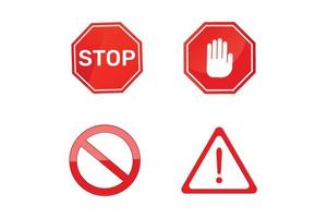 Warning signs icon vector element