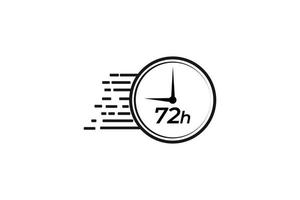 72 Hours Clock vector eliment