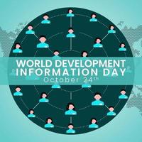 World Development Information Day, October 24, Vector illustration design