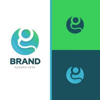 Medical health creative logo design template vector with a combination of creative symbol stethoscope and letter g with three-color harmony