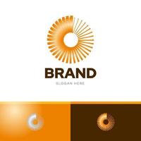 Sun abstract creative concept logo design template vector, solar energy company branding vector