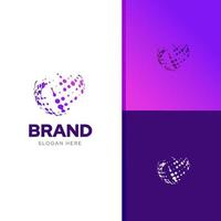 Globe number one creative agency logo design template vector with color harmony combination