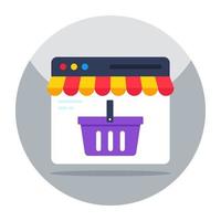 icono de diseño moderno de compras en línea vector
