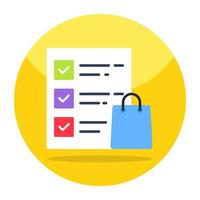 Perfect design icon of shopping list vector