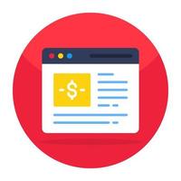 Unique design icon of online payment vector