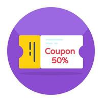 A unique design icon of coupon vector