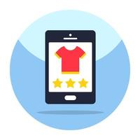 Trendy vector design of mobile shopping feedback