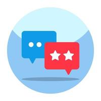 Editable design icon of feedback chat vector