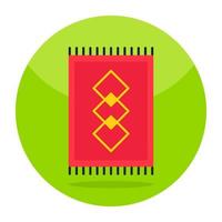 An icon design of prayer mat vector