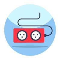 Unique design icon of extension cord vector