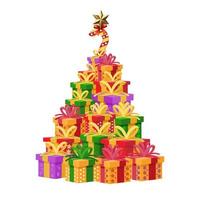 Christmas and New Year's gifts. white background vector