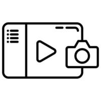 camera and video player icon vector