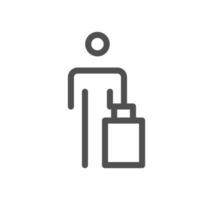 Airport icon outline and linear vector. vector