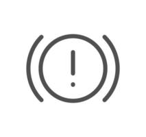 Car dashboard icon outline and linear vector. vector