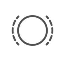 Car dashboard icon outline and linear vector. vector