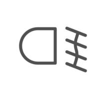 Car dashboard icon outline and linear vector. vector