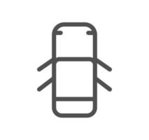 Car dashboard icon outline and linear vector. vector