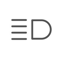 Car dashboard icon outline and linear vector. vector