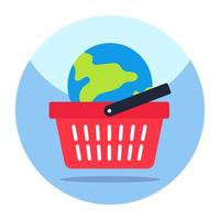 Shopping cart icon, editable vector