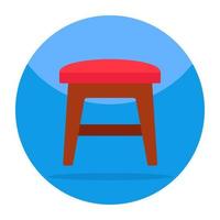Trendy vector design of dressing stool