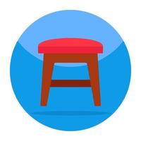 Trendy vector design of dressing stool