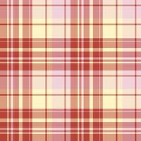 Seamless pattern in interesting red, light pink and yellow colors for plaid, fabric, textile, clothes, tablecloth and other things. Vector image.