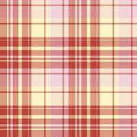 Seamless pattern in interesting red, light pink and yellow colors for plaid, fabric, textile, clothes, tablecloth and other things. Vector image.