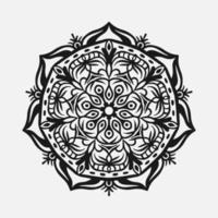 mandala de flores circulares en blanco vector