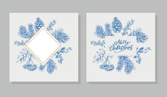 Christmas frame tree gold background. New year Festive background. Abstract floral background. Decorative border. vector