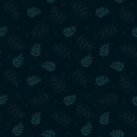 Dark seamless vector pattern of leaves. Stock vector illustration.