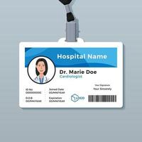 Doctor ID card vector