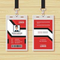 Red Multipurpose Identity Card Template vector