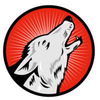 wolf howling side view png